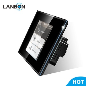 2024最新的<span class=keywords><strong>Lanbon</strong></span>家庭自动化墙壁开关家用套件系统WiFi触摸调光灯开关