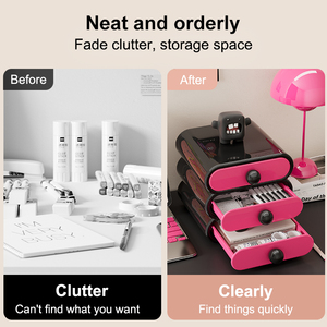 Uforu cajas de maquillaje AL por Mayor mỹ phẩm trang điểm nhựa tổ chức Lưu trữ hộp tổ chức - Product Image 2