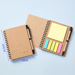 X1107-1 Personalized Memo Sticky <strong>Notes</strong> Flag Kraft Paper <strong>Notebook</strong> Mini Small <strong>Notebook</strong> Custom Notepads <strong>With</strong> Pen and Sticky <strong>Notes</strong>