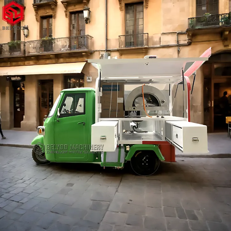 3 Wielen Elektrische Voedsel Winkelwagen Tuk Tuk Voor Verkoop Ijs Taco Winkelwagen Pizza Koffie Truck Hot Dog Vending Winkelwagen elektrische Voedsel Driewieler