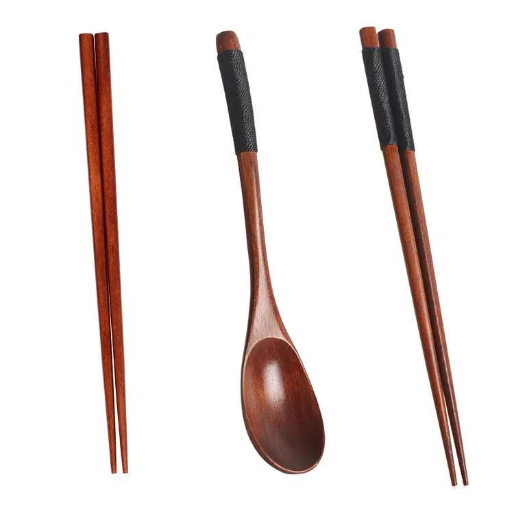 Palillos chinos de madera, juego de cucharas de lujo, palillos personalizados de color japonés