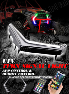 ไล่ตามสี RGB 12V RGB ควบคุมคู่ APP และรีโมทกันน้ำสีเหลืองอำพันสัญญาณไฟเลี้ยวสำหรับ Polaris RZR ATV - Product Image 2