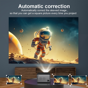 Yinzam HY350 1080P HD 4K Maxプロジェクター550 AnsiルーメンLEDランプAndroidスマートプロジェクター3D IMAX電気フォーカスプロジェクター付き