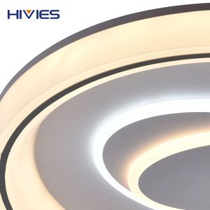 Hivies โคมไฟเพดาน LED 120W, อุปกรณ์อัจฉริยะทันสมัยพร้อมรีโมทควบคุมหรี่แสงได้2.4G - Product Image 6