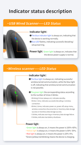 2D Handheld USB Barcode Scanner with Stand Wired Barcode <strong>Reader</strong> Supports Screen Scan for Warehouse Library Supermarket - Product Image 6