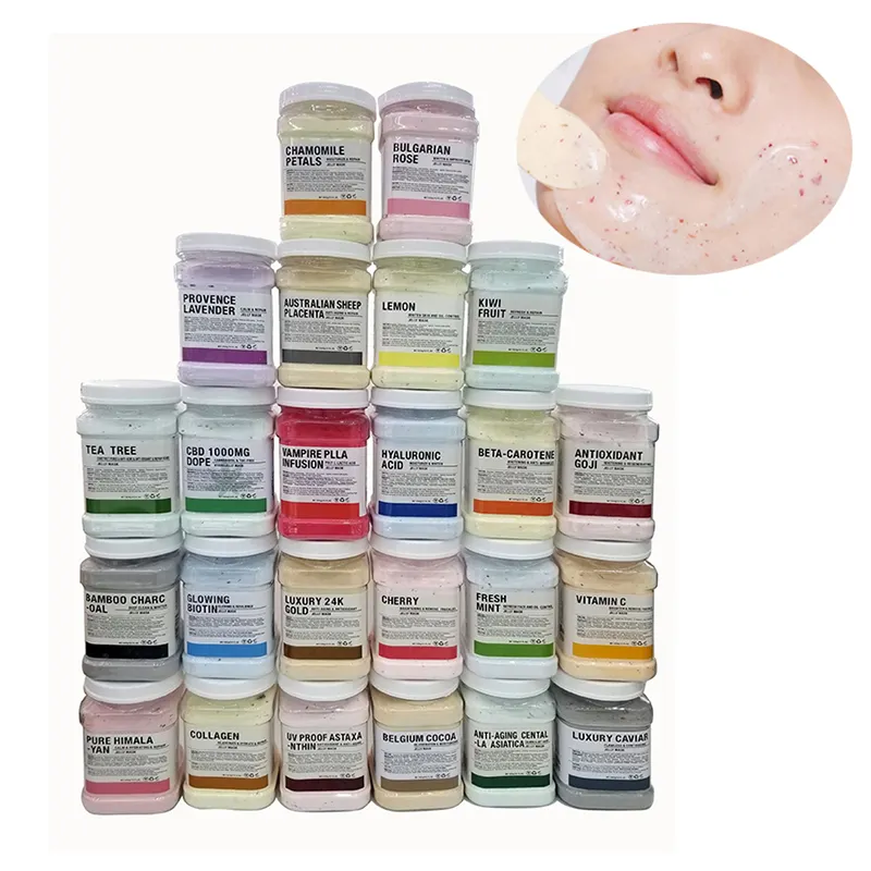 Masker Wajah Kecantikan Moq rendah penjualan laris di Korea produk perawatan kulit berbagai ekstrak alami Masker Jelly Gel hidro wajah menenangkan