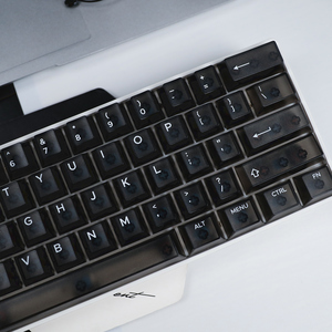 HZGAMER 108keys Black Transparent White Print Keycap Set, Original <strong>Computer</strong> Mechanical <strong>Keyboard</strong> CHERRY OEM Profile Keycaps - Product Image 4