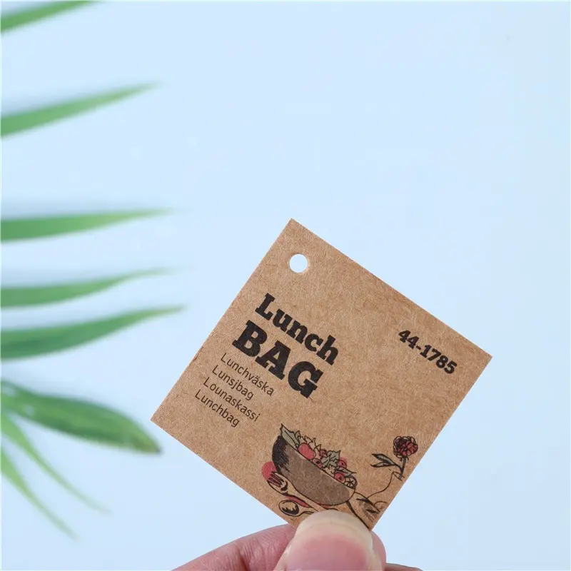Custom Hang Tag For Bags Custom Logo Tag Kraft Paper Luxury Retro Hang Tags Template Mock Up