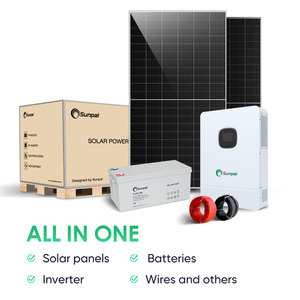 Sunpal完整家用套件太阳能电池板组5000瓦离网独立太阳能系统5Kw家用