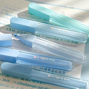 3pcs/set Gradient Pastel Color Sparkling Glitter <strong>Highlighter</strong> <strong>Marker</strong> with <strong>Chisel</strong> Tip for Journal Scrapbook