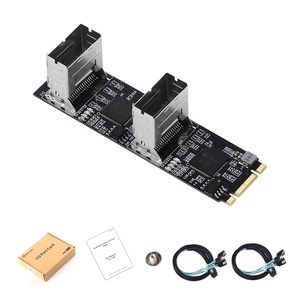 8 Port RAID SATA III 6Gbp/s M.2 B + M anahtar adaptörü PCI-e 3.0x2 bant genişliği dahil 2 Mini SAS 4 SATA kablo desteği ZFS RAID - Product Image 6