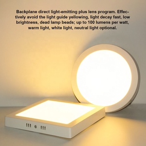 Best Prices <strong>Led</strong> Panel Light 2 Warranty 12w 18W 24W 40W <strong>Led</strong> Slim Panel Light Surface Mount <strong>Led</strong> Round Panel Light Plastic Housing
