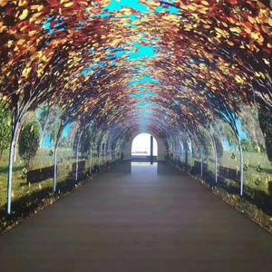 Tünel tipi P2 P2.5 P3 P4 HD reklam kapalı yumuşak Video duvar paneli Ultra ince esnek LED ekran