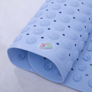 PVC防滑淋浴垫带排水孔实用防水吸盘浴垫 - Product Image 5