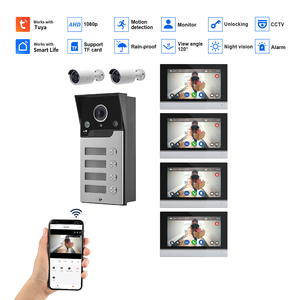 4 Button <strong>Video</strong> <strong>Intercom</strong> <strong>System</strong> Apartment WiFi <strong>Video</strong> Doorbell Waterproof Camera with 7 Inch Touch Monitors Wire <strong>Video</strong> Door Phone - Product Image 2
