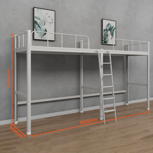 Student Double Bed Metal Bed with Desk and Integrated Wardrobe, Bookshelf, School/Enterprise Dormitory, Fully <strong>Functional</strong> - Product Image 6