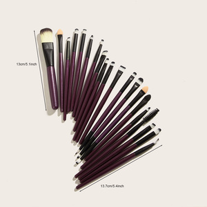 20pcs Small Portable Synthetic Hair Makeup <strong>Brushes</strong> Set Suitable for Foundation Powder Foundation Eye Shadow Makeup <strong>Kit</strong> - Product Image 2