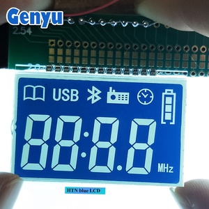 OEM piccolo Display LCD HTN blu batteria orologio schermo 8 cifre 7 segmenti LCD 13 pin schermo Display LCD personalizzato - Product Image 6