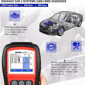 Autolink AL619 Diagnóstico Auto OBD2 Escáner Herramienta de diagnóstico de coche Motor, ABS,SRS Auto Multi Idioma Coche Escáner automotriz - Product Image 3