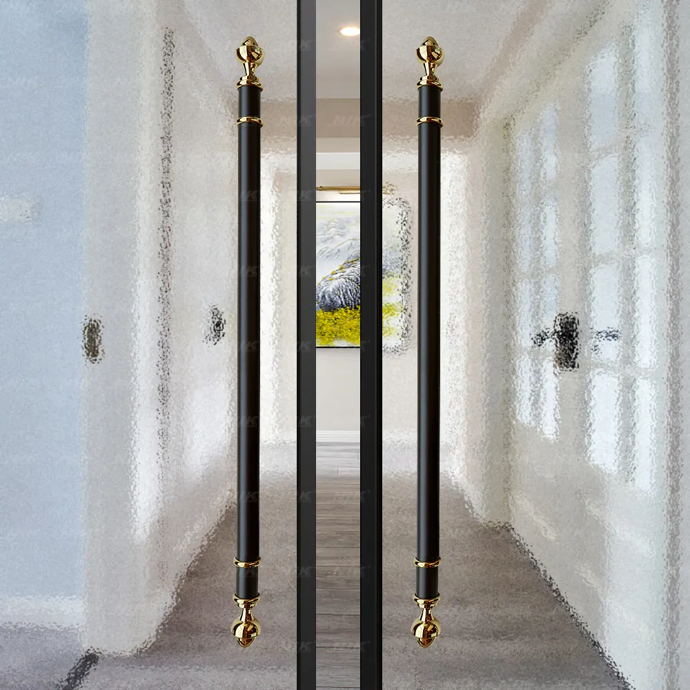 फैक्टरी प्रत्यक्ष बिक्री आधुनिक लक्जरी होटल ग्लास लकड़ी के दरवाजे के लिए स्टेनलेस स्टील धक्का पुल संभाल