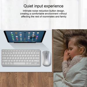 COUSO Venta caliente Mini Ratón inalámbrico Teclado Combo Recargable Teclado Bluetooth Blanco Teclado y Ratón para Tablet Laptop - Product Image 5
