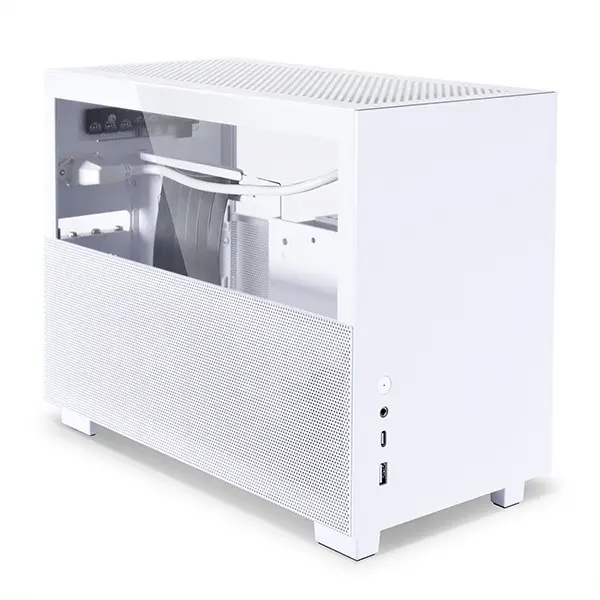 Lian ली Q58 कंप्यूटर मामले सफेद/काले के लिए मिनी मामले पीसी मामले