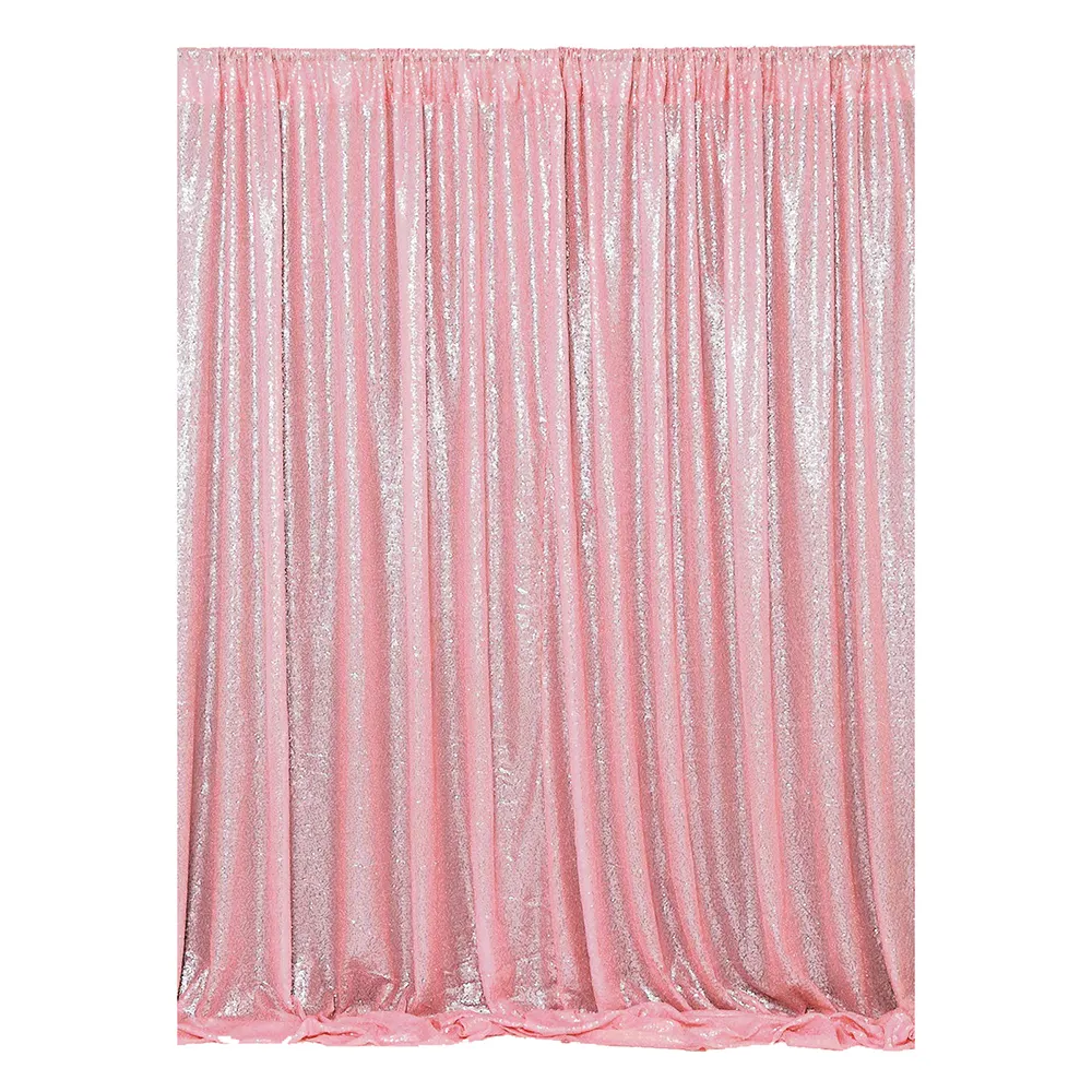 2x8 ft di Modo Ricevimento di Nozze Fase Lucida Swag di Colore Rosa Con Paillettes Sfondo Tende Forniture