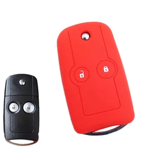 2 düğmeler Flip araba uzaktan anahtar kabuk Fob Fit Honda Acura Civic Accord caz CRV HRV için anahtar kılıfı tutucu koruma - Product Image 4