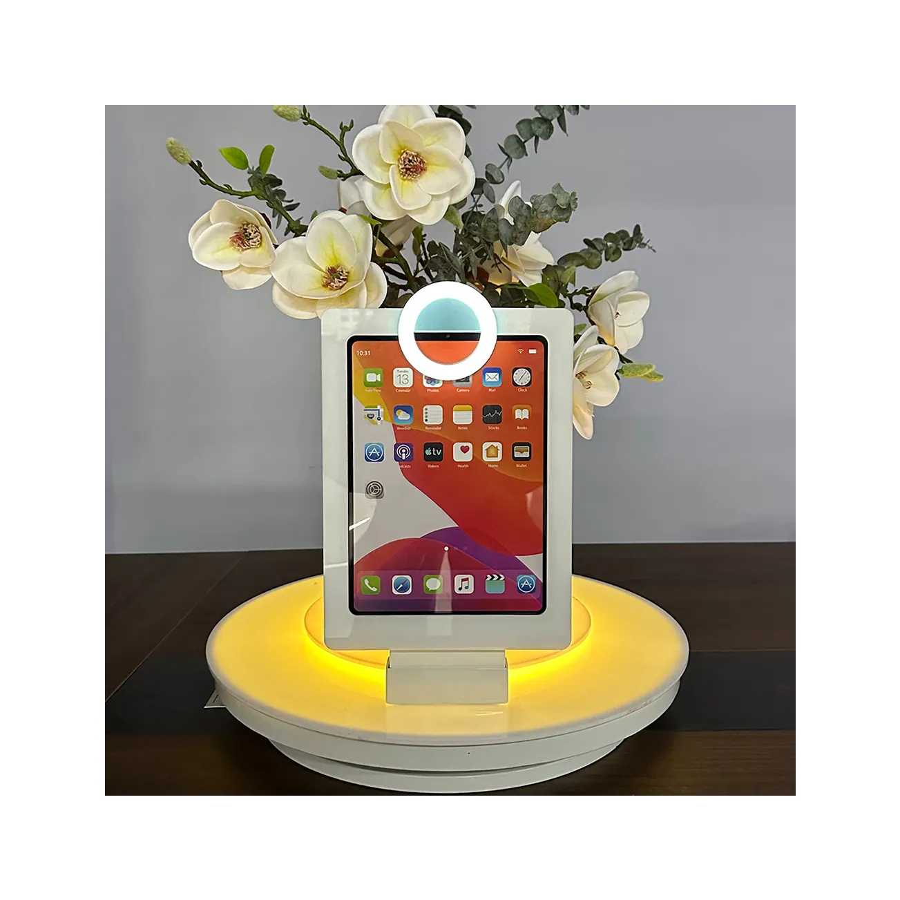 2024 Fábrica libre de logotipo personalizado Mesa Ipad Photo Selfie Stand Kiosco Ipad Photo Booth y soporte de impresora