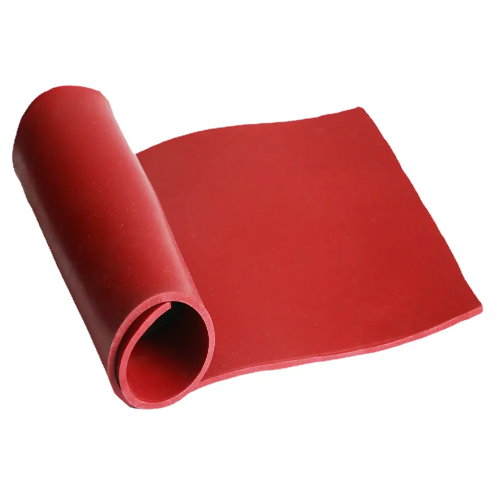 Hoja de goma resistente a la abrasión de color rojo para revestimiento de minería desgaste de goma