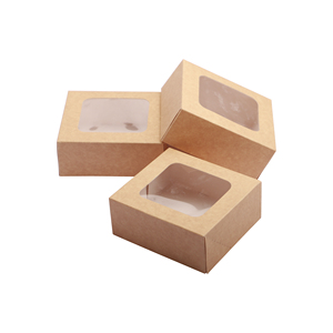 Pencere ile 14X14X6 kek için Kraft kurulu kare karton pasta kutusu - Product Image 6