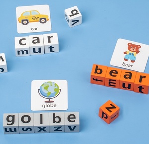 2025 bambini alfabeto giocattoli di apprendimento blocchi di lettura popolari giochi di ortografia flashcard lettera Puzzle legno per parole di vista - Product Image 4