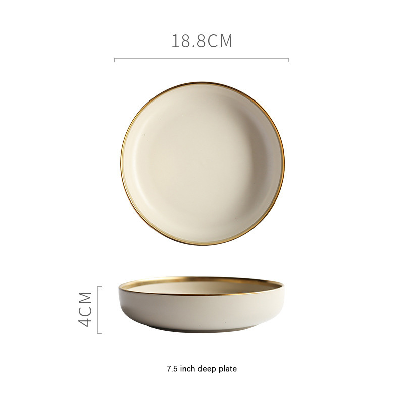 Assiette profonde 7.5 ''- gris