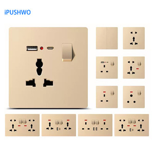 モダンなタッチスイッチ電気ソケットおよびスイッチEU標準電気アクセサリハウス用1ギャング2Wayウォールスイッチ - Product Image 1
