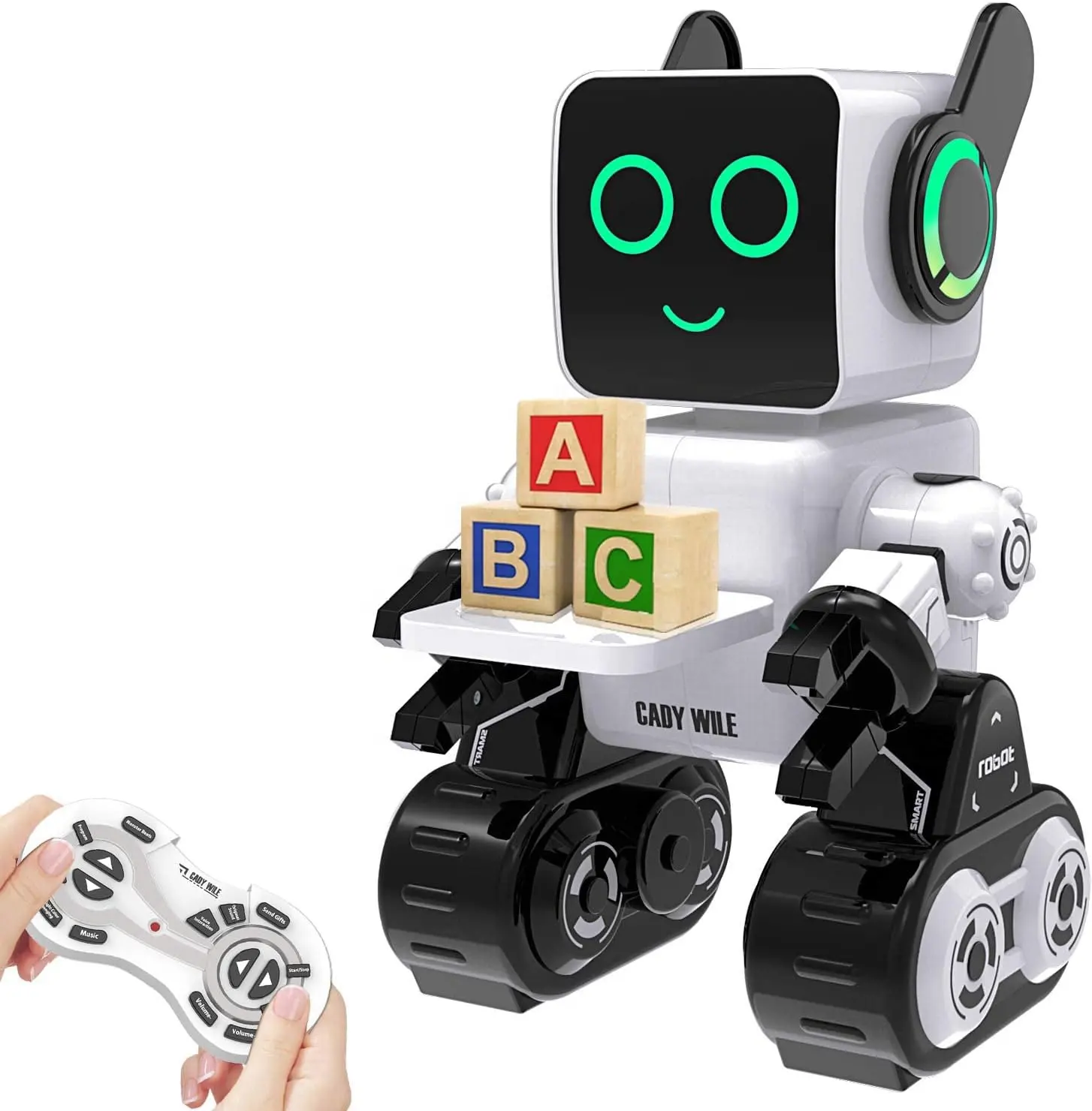 Venta caliente interactivo inteligente LED luz habla bailes recargable RC Robot juguete para niños RC camarero juguetes robóticos