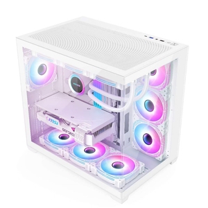 LY ucuz ATX oyun PC durumda MATX bilgisayar kasası 10 parça ile 120mm ARGB Fan destekleyen 360 mm radyatör 400 mm GPU - Product Image 5