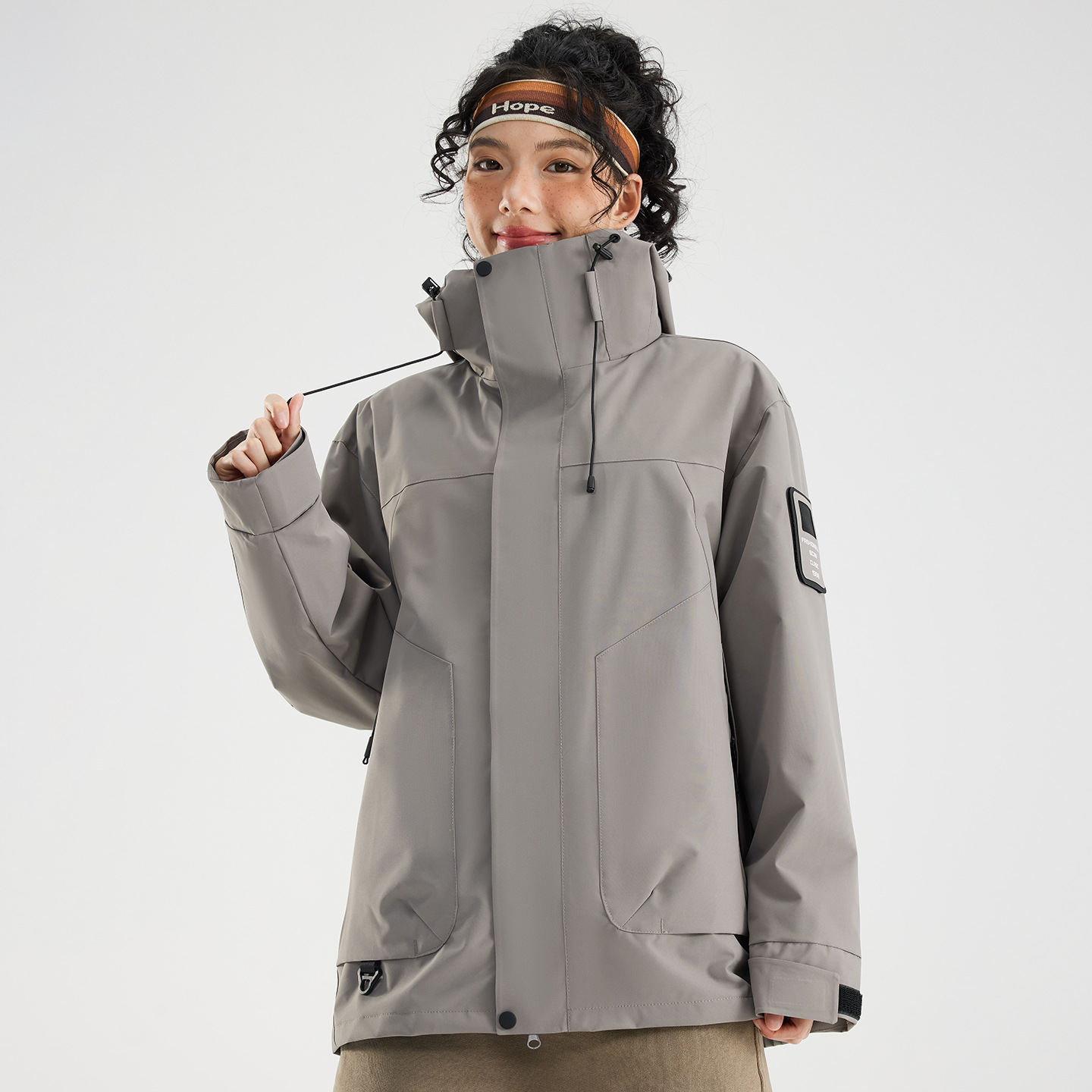 Manteau gris foncé femme