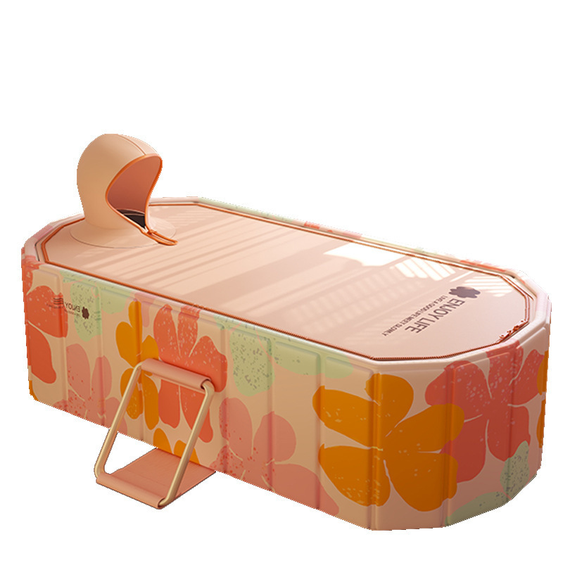 Baignoire pliante à panneau floral rose de 1,5 mètre - modèle standard