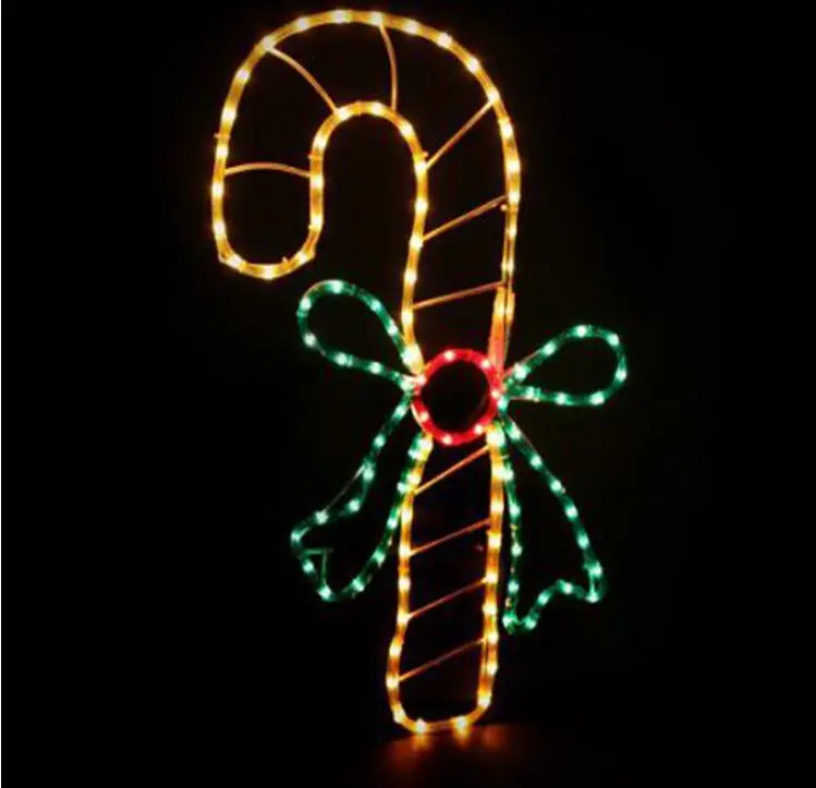 Luminária iluminada led para doces, 2d, luz de natal para fora, decoração de porta