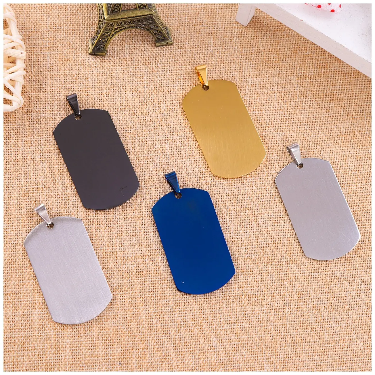 Metal stainless steel sublimation customized blank military army blank dog tag/dogtag