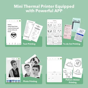 YYTech A8 kablosuz Mini cep çıkartmalar kağıt taşınabilir etiket/fotoğraf/makbuzlar/notlar/liste için kless termal yazıcı - Product Image 6
