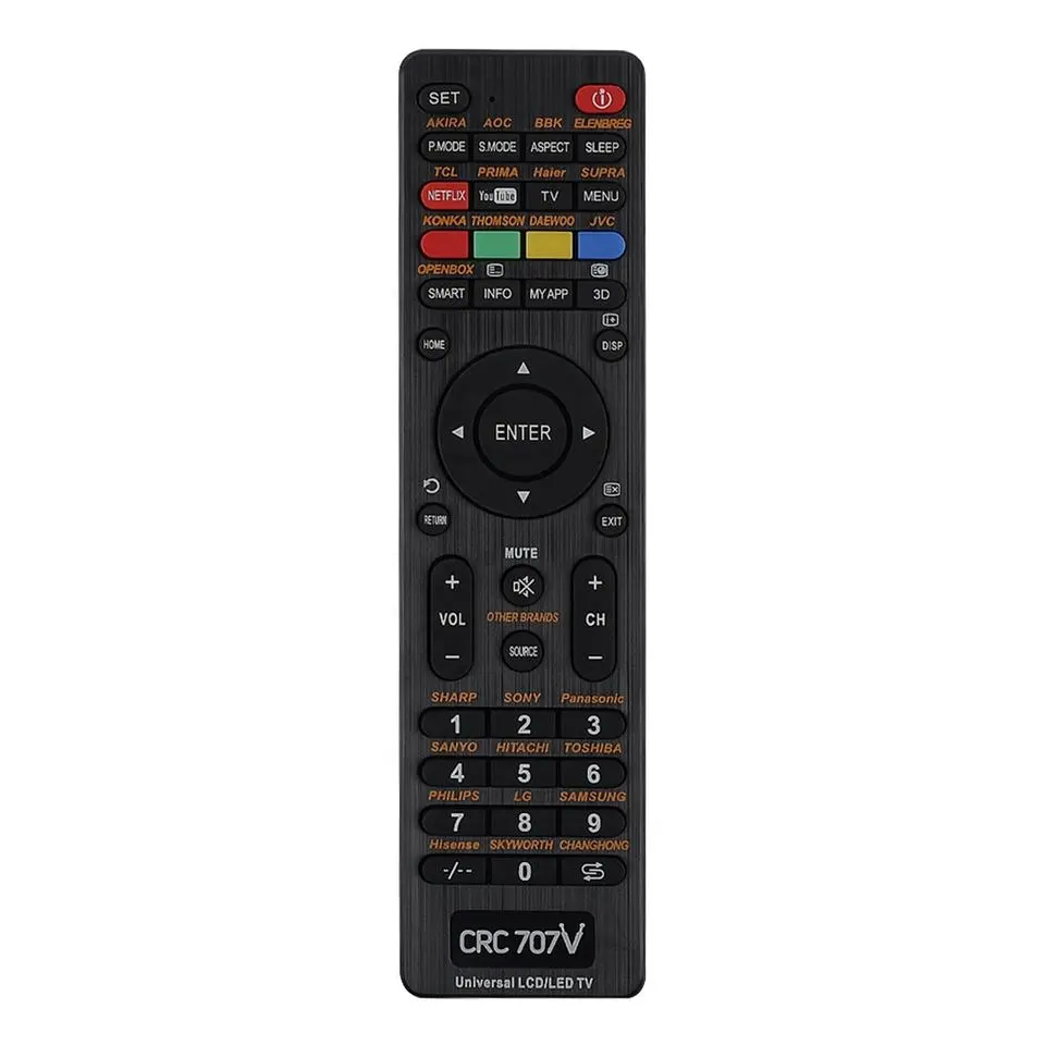 Üniversal uyumlu TV uzaktan kumanda aleti ünitesi CRC707V için tüm markalar TV Netflix ve YouTube fonksiyonu.