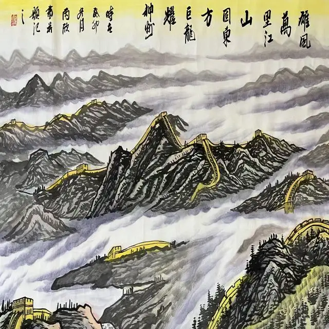 Hermosa caligrafía tradicional China y pinturas en lienzo de Arte de flores de ciruelo para decoración de pared