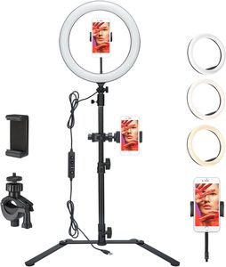 16 &quot;dual Color LED Circular <strong>Light</strong> with Adjustable Brightness for Live Streaming and Shooting - Product Image 4