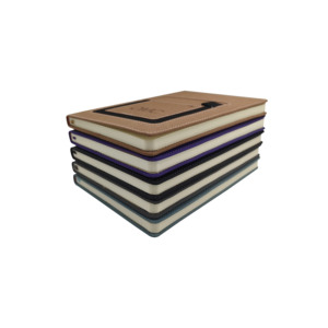 Cuaderno de trabajo/estudio de nuevo diseño con bolsillo pequeño Cuaderno de cuero genuino de escritura suave - Product Image 4
