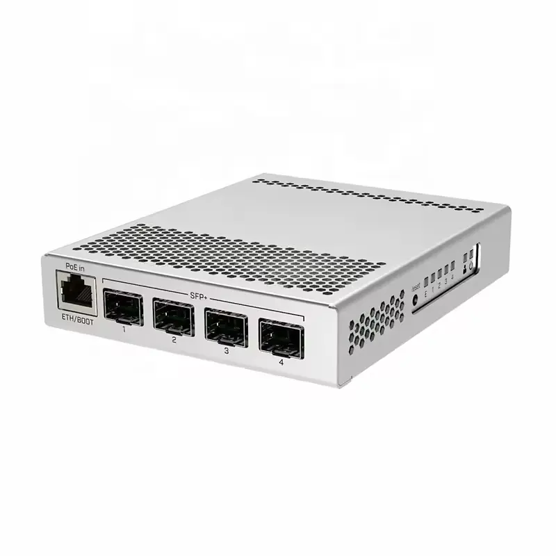 CRS305-1G-4S IN Mikro Tik 5ポートデスクトップスイッチ、1ギガビットイーサネットポート、4 SFP10Gbpsポート