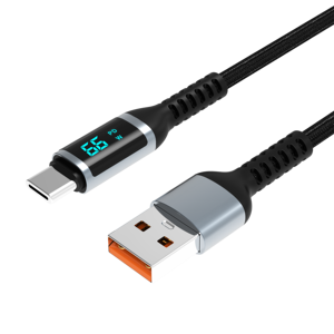 ShanHai 66W 6A USB A tip-c kablo hızlı şarj tipi C dijital ekran telefon şarj veri kablosu için Xiaomi Samsung Huawei kablo - Product Image 3