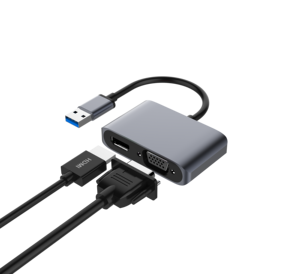 Colorii UHV2 <strong>USB</strong> a to <strong>HDMI</strong> Converter 1080P <strong>VGA</strong> Dual Display for Laptop and Computer - Product Image 3