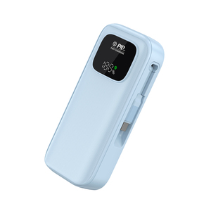 ホット販売ODM 10000mah LEDライトディスプレイカスタムロゴクイックチャージ30Wパワーバッテリーケーブル付き急速充電パワーバンク - Product Image 2