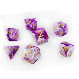ชุดลูกเต๋า DND แบบกำหนดเองสำหรับดันเจี้ยนและมังกรเกมกระดาน RPG 7ชิ้น D4หลาย D6 D8 D10 D12 D20สองสีชุดลูกเต๋าอะคริลิค - Product Image 6